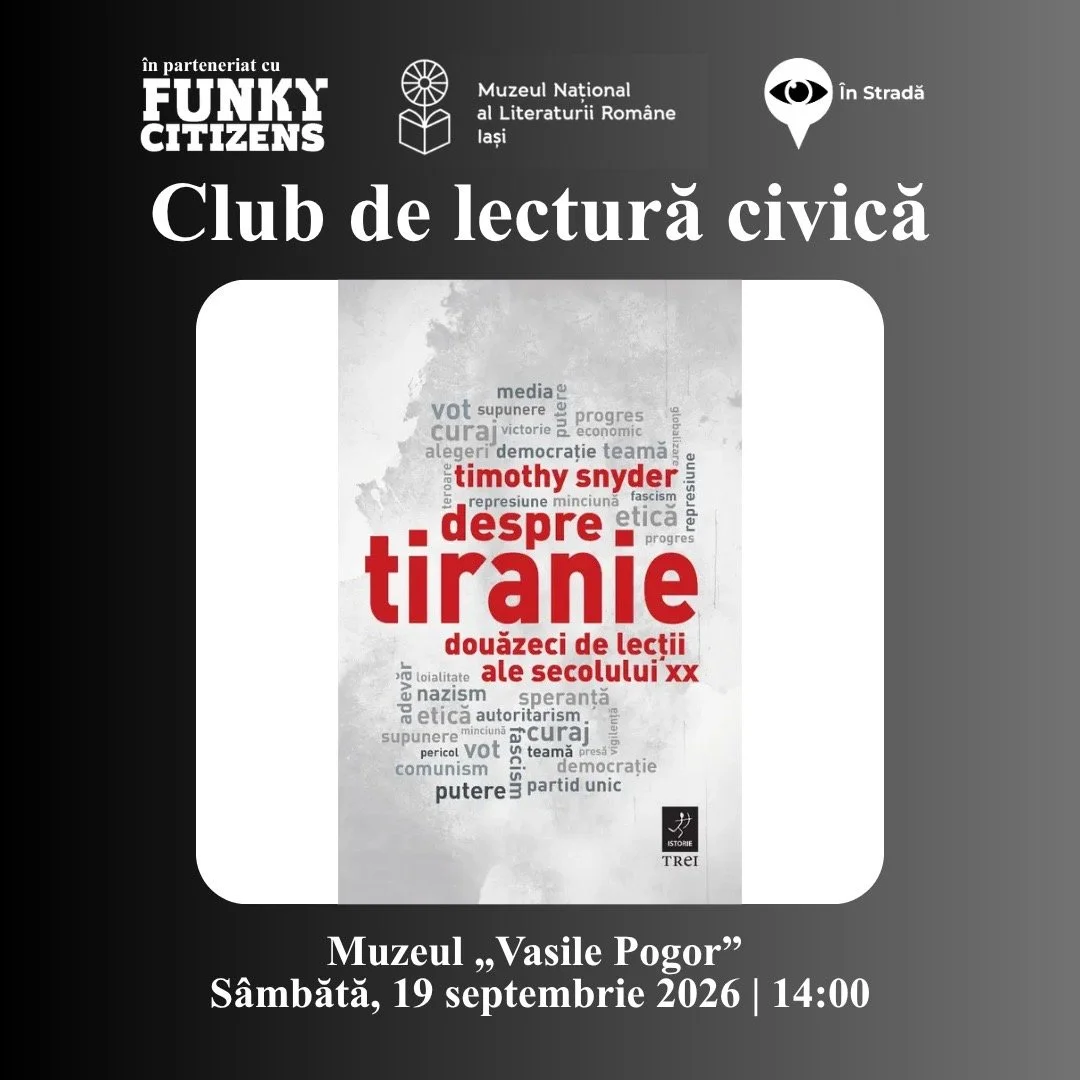 Club de lectură civică: „Despre tiranie. Douăzeci de lecții ale secolului XX” de Timothy Snyder