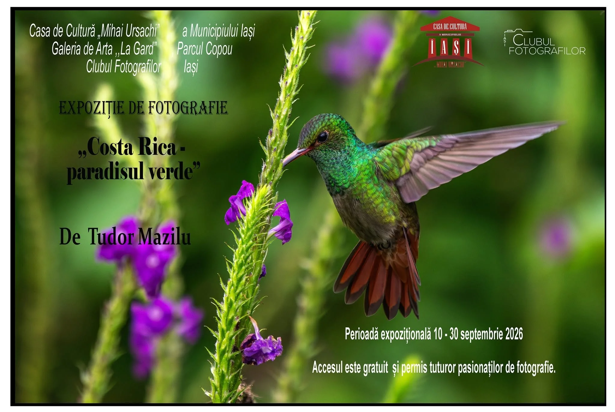 „Costa Rica - paradisul verde”, expoziție de fotografie de Tudor Mazilu