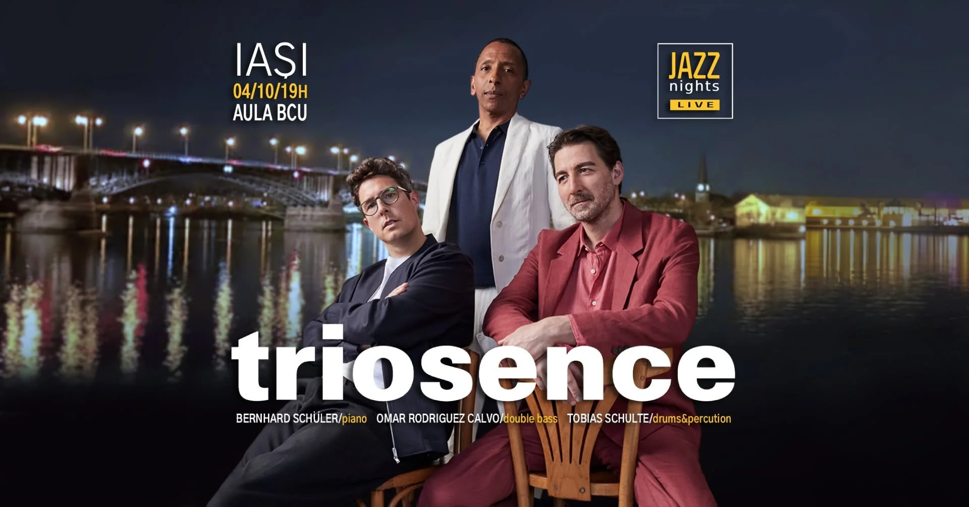 Concert de jazz cu Triosense, în 4 octombrie, la BCU