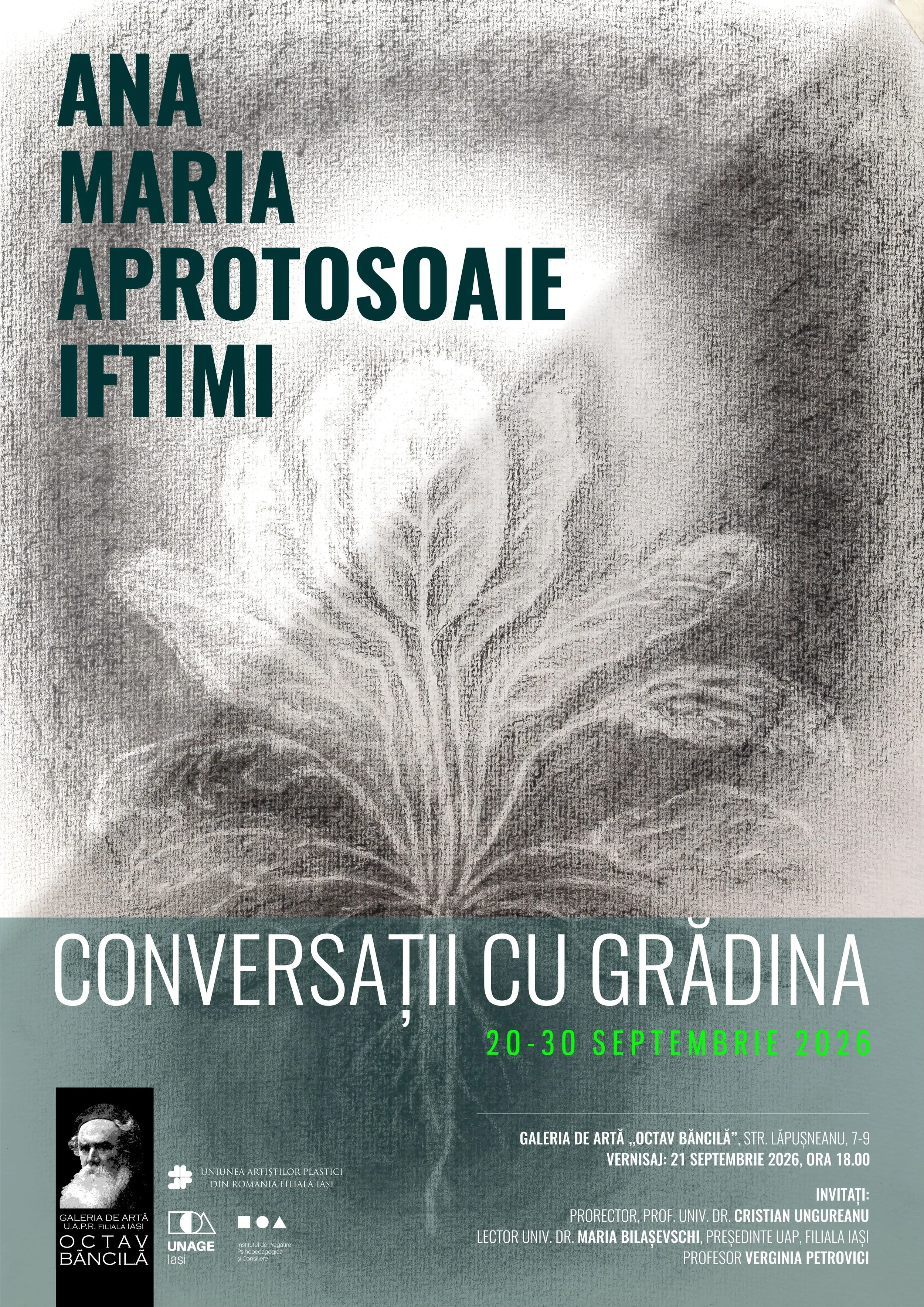 „Conversații cu grădina”, o expoziție de Ana Maria Aprotosoaie Iftimi, 20-30 septembrie