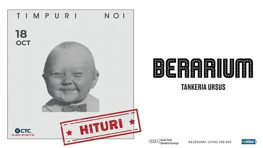 Timpuri Noi în concert la Berarium Tankeria Ursus în 18 octombrie