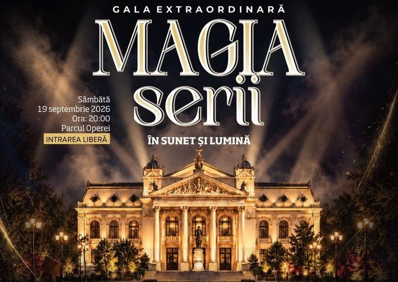 „Magia serii în sunet și lumină”, concert în aer liber, în 19 septembrie