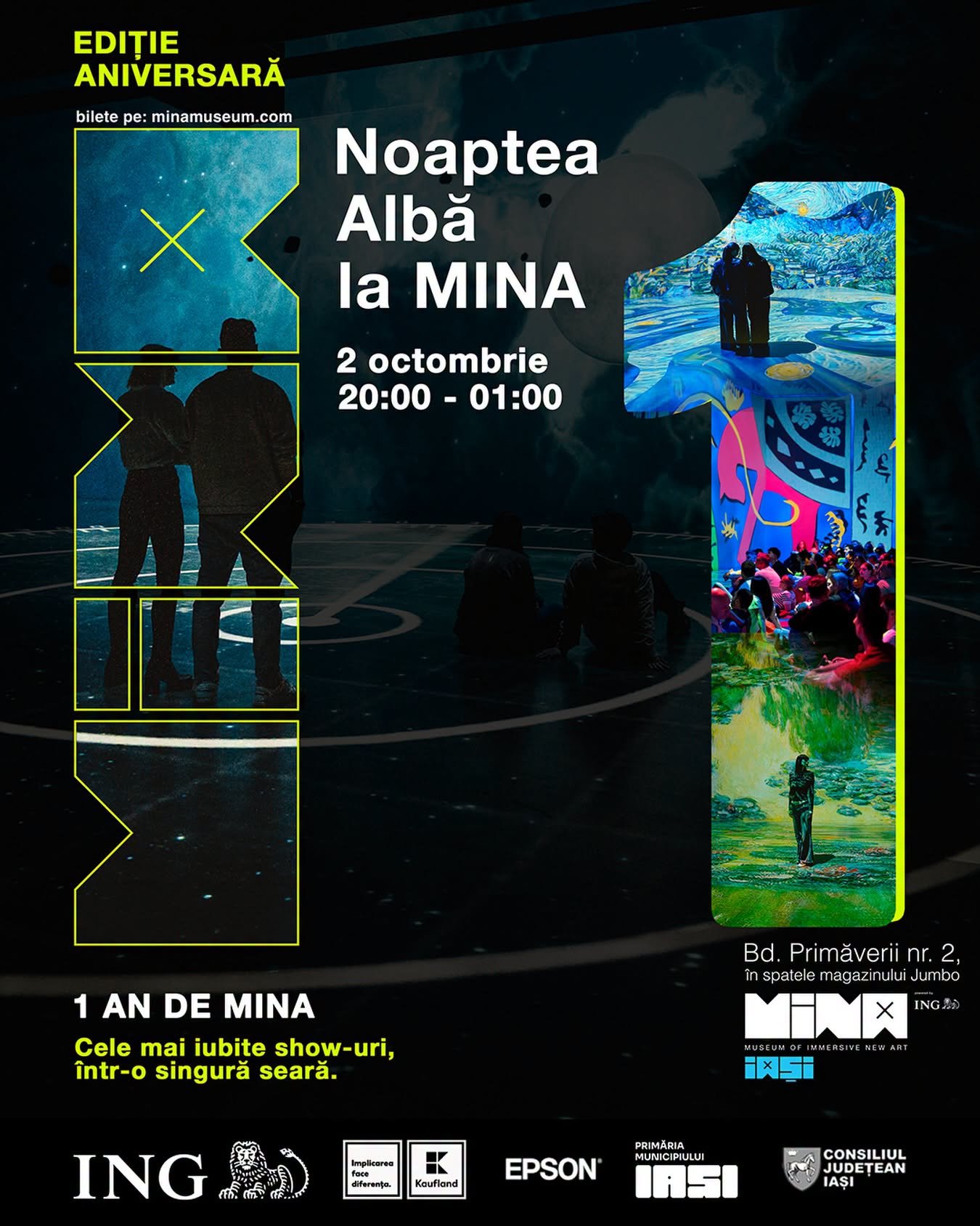 Noaptea Albă la MINA Iași: cele mai iubite show-uri într-o singură seară, în 2 octombrie