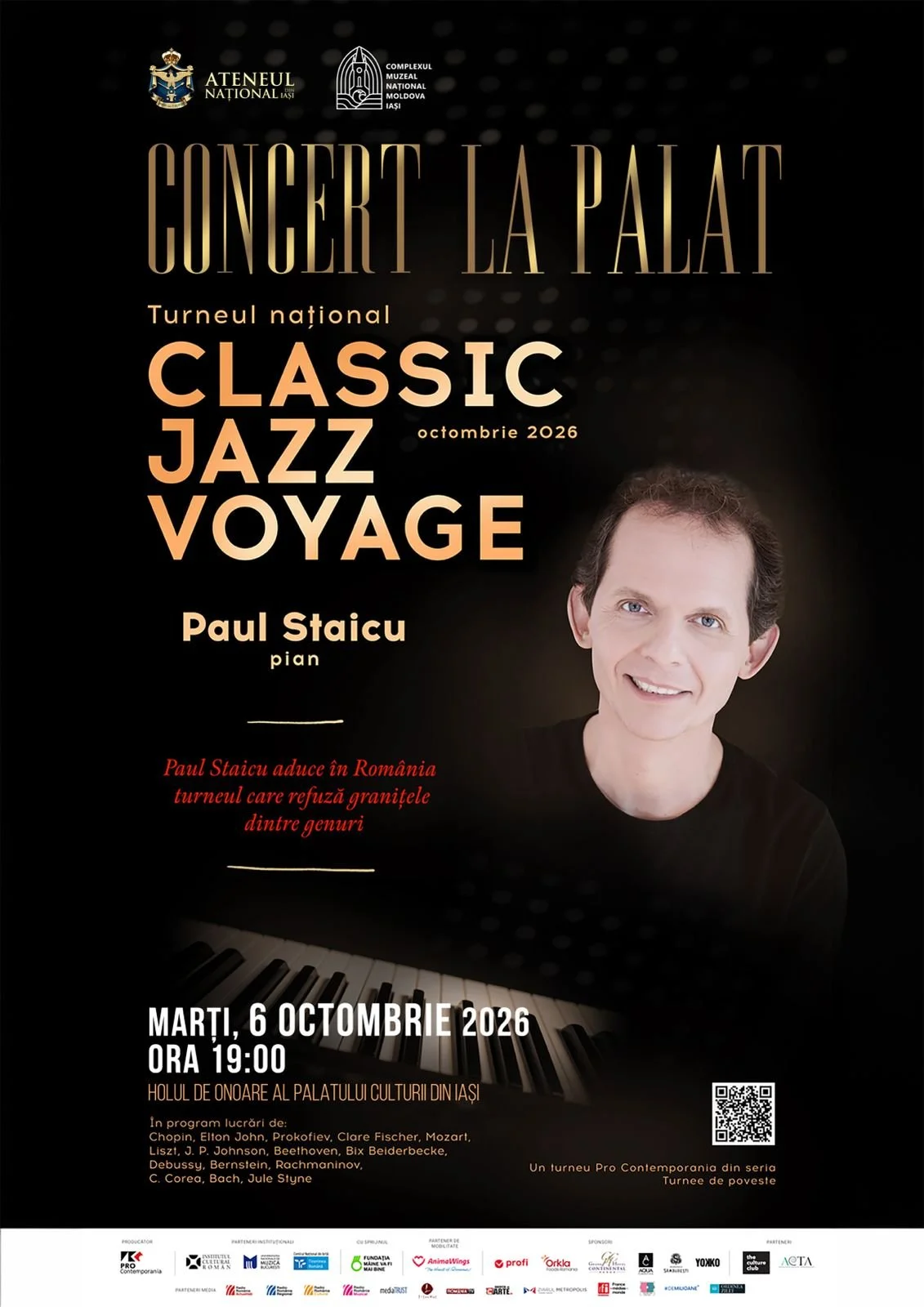 „Classic Jazz Voyage”, Concert la Palat în 6 octombrie