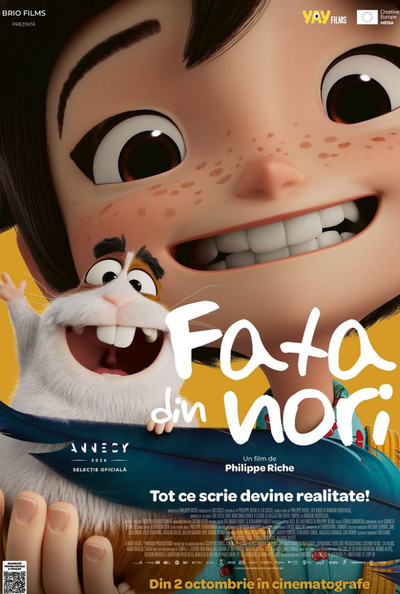 Filmul de animație „Fata din nori” la Cinema Ateneu, în 11 octombrie