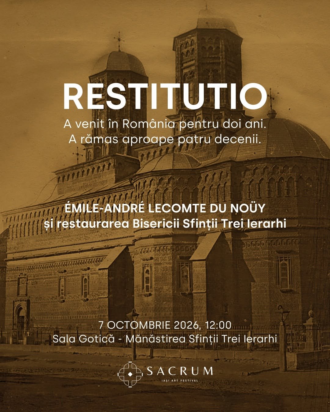 „Restitutio”, expoziție la Biserica Sf. Trei Ierarhi, în cadrul festivalului SACRUM