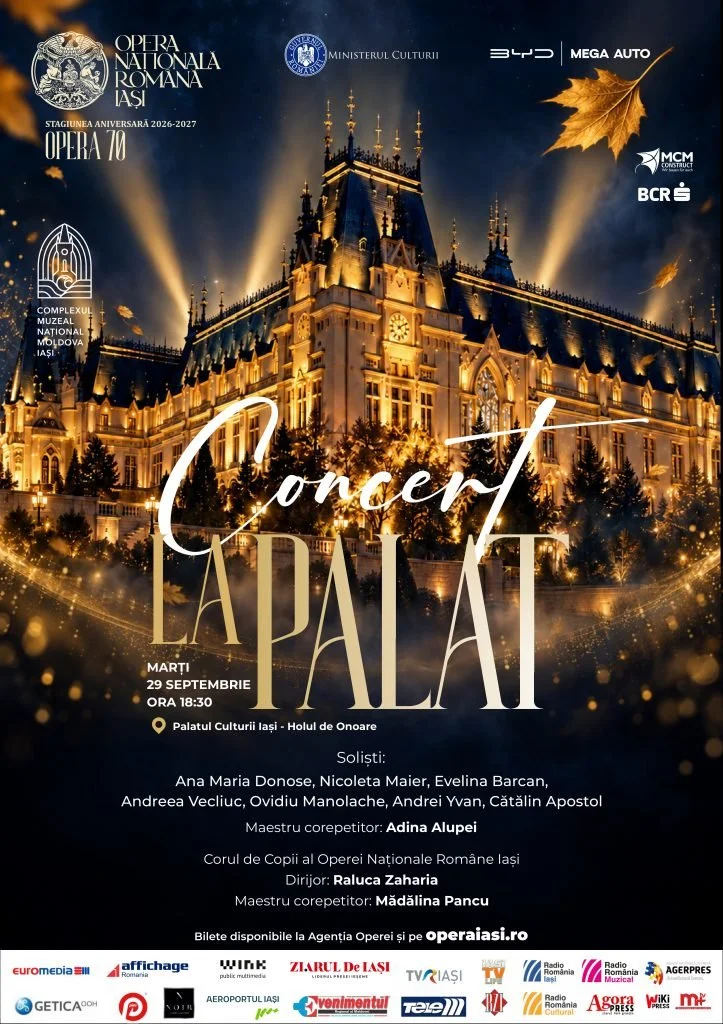 Concert la Palat în 29 septembrie, la Palatul Culturii