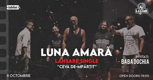 Luna Amară la Legend Pub în 8 octombrie: Lansarea single-ului „Ceva de-mpărțit”