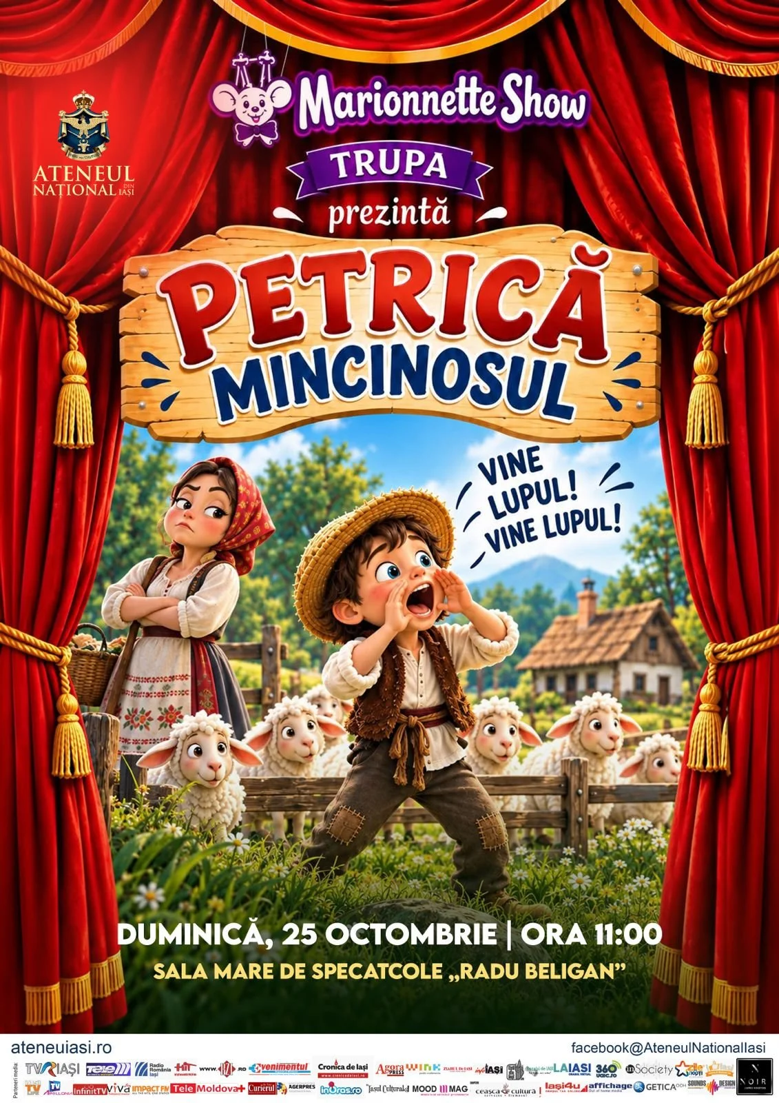 „Petrică Mincinosul”, la Ateneul Național din Iași în 25 octombrie