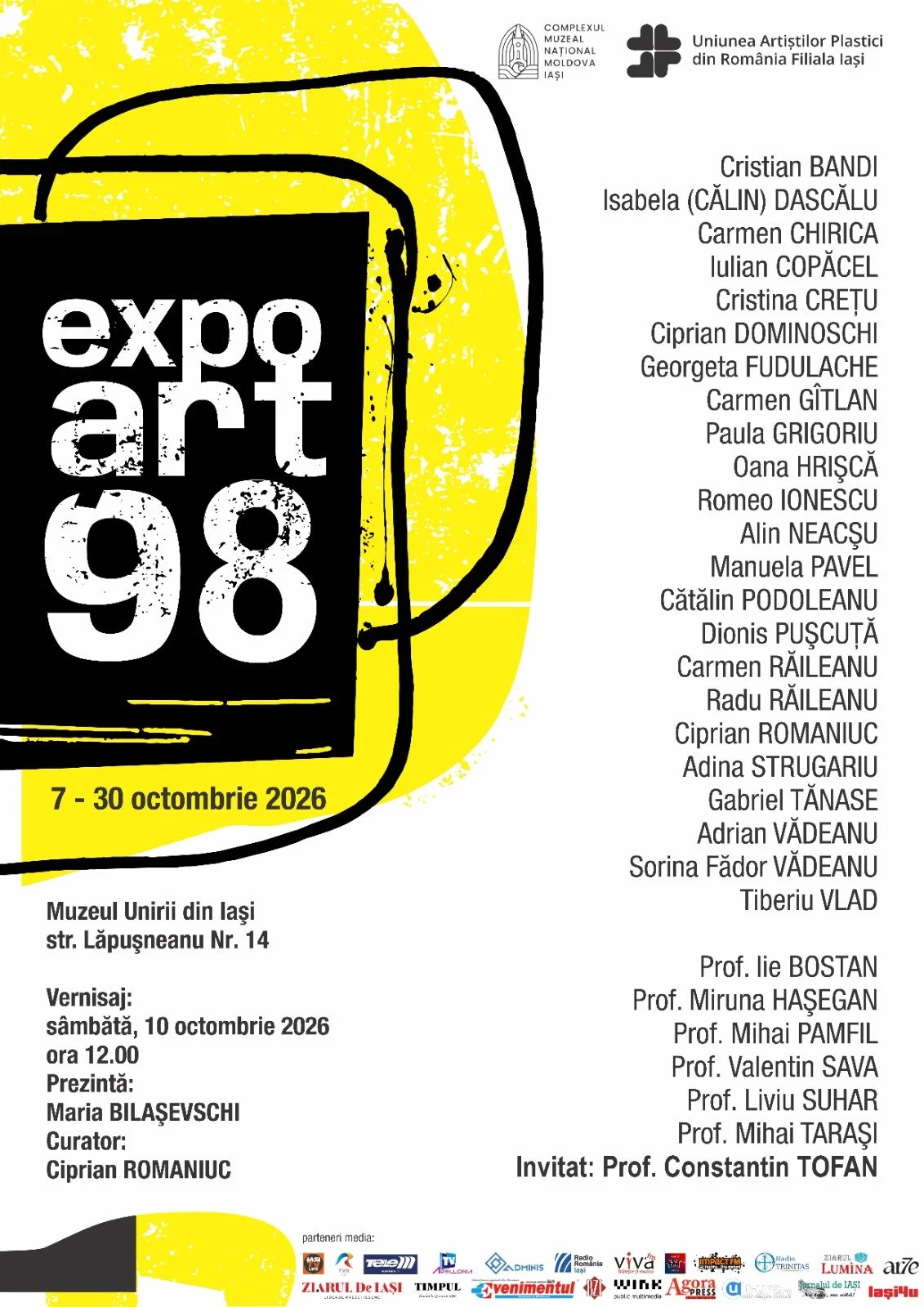 Expoziția Art 98 – Ediția a III-a, 7 – 30 octombrie 2026, la Muzeul Unirii