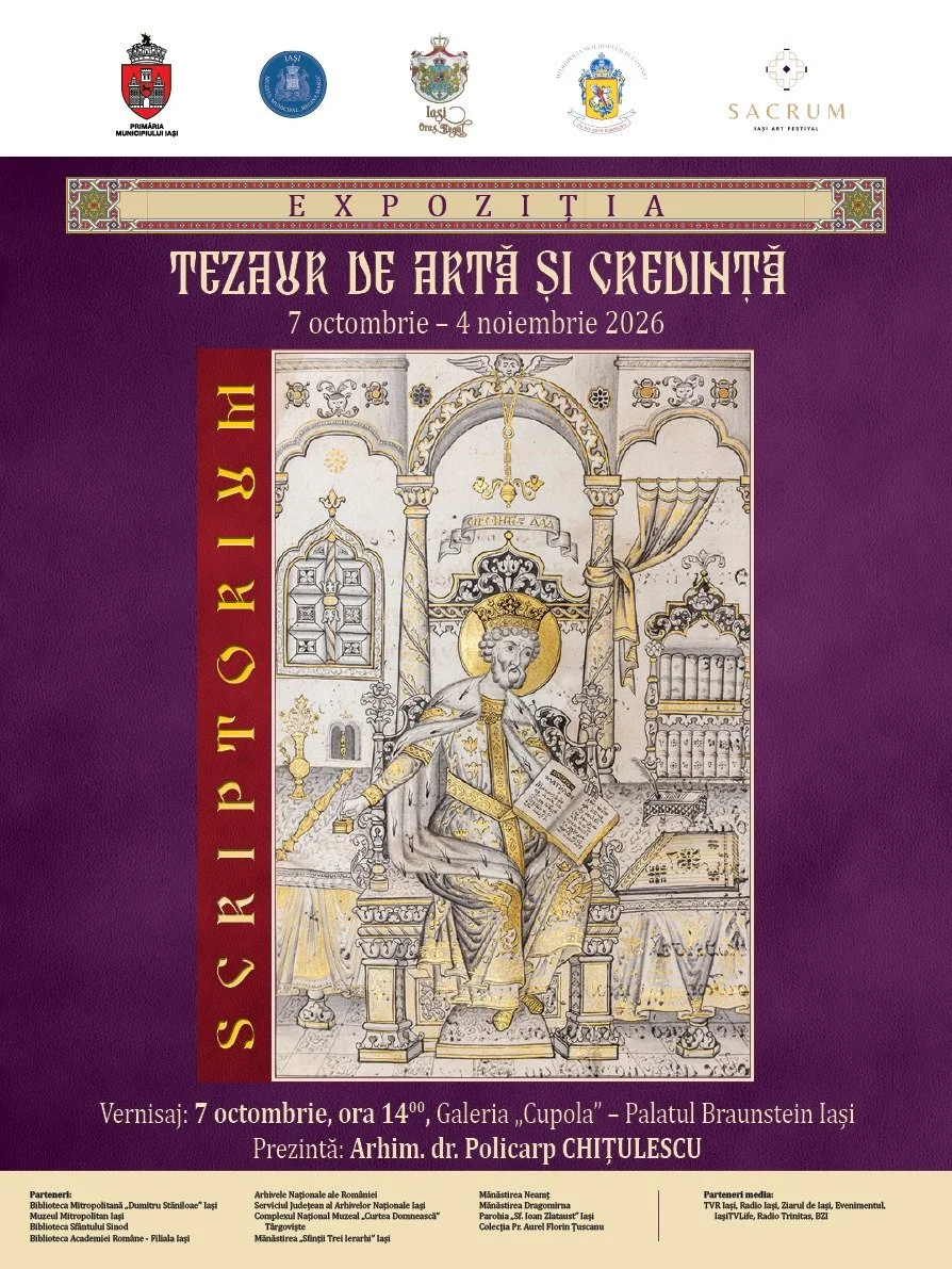 „Scriptorium. Tezaur de Artă și Credință”, expoziție la Palatul Braunstein - SACRUM 2026