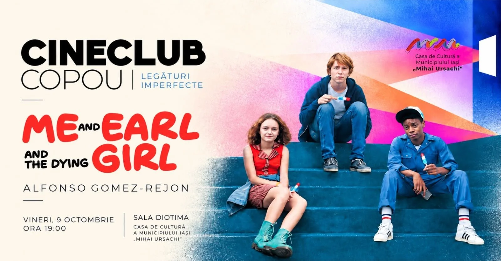 „Me and Earl and the Dying Girl” la Cineclub Copou, în 9 octombrie