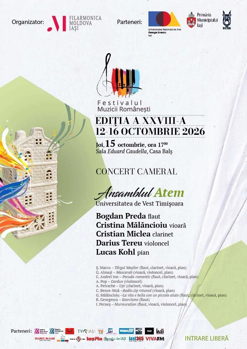 Concert cameral cu Ansamblul Atem în cadrul Festivalului Muzicii Românești