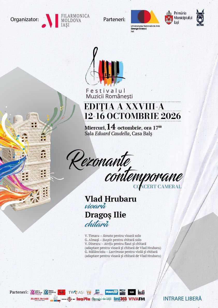 Concert cameral „Rezonanțe contemporane” în Festivalul Muzicii Românești