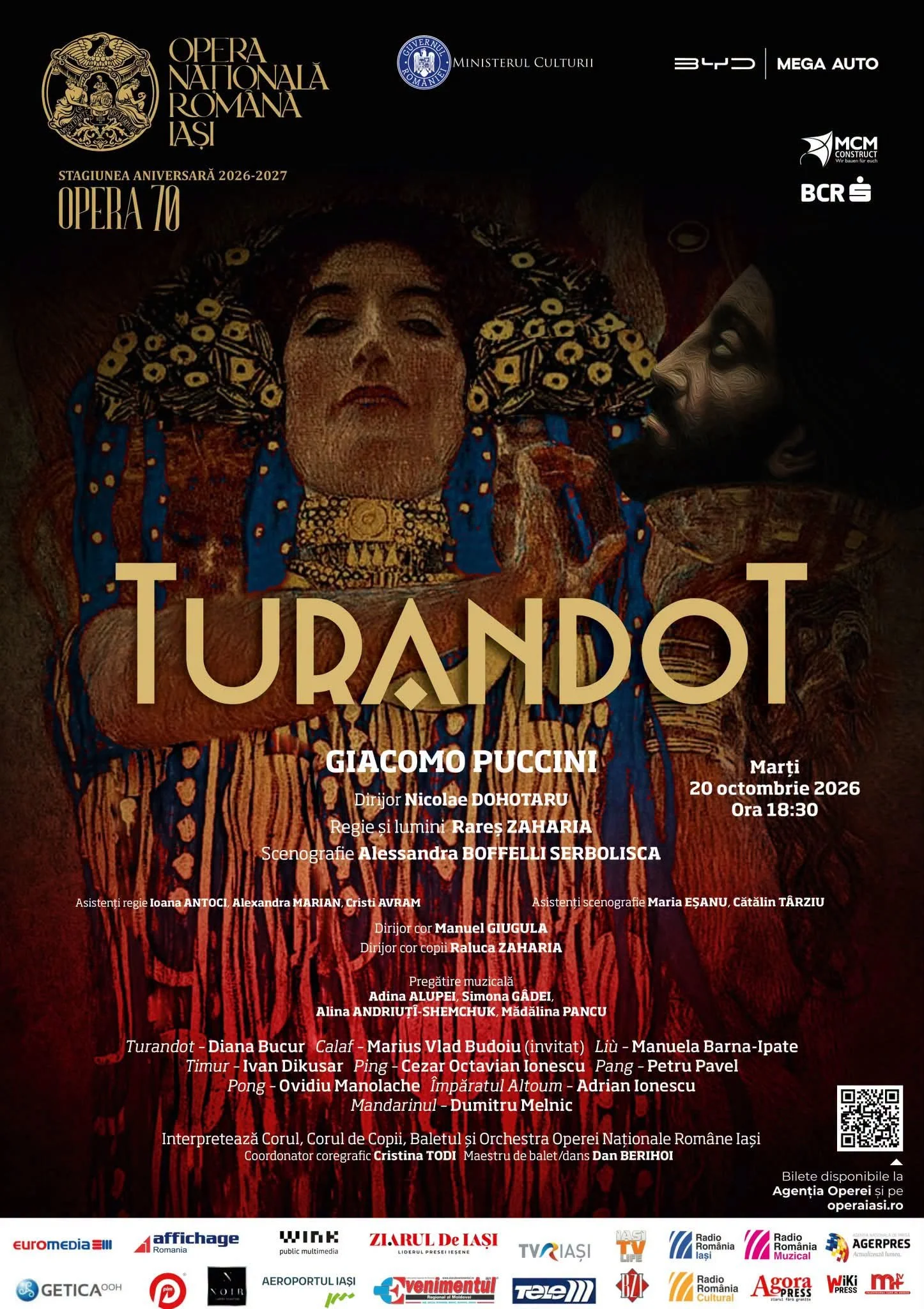 „Turandot”, în 20 octombrie, la Opera Națională Română Iași