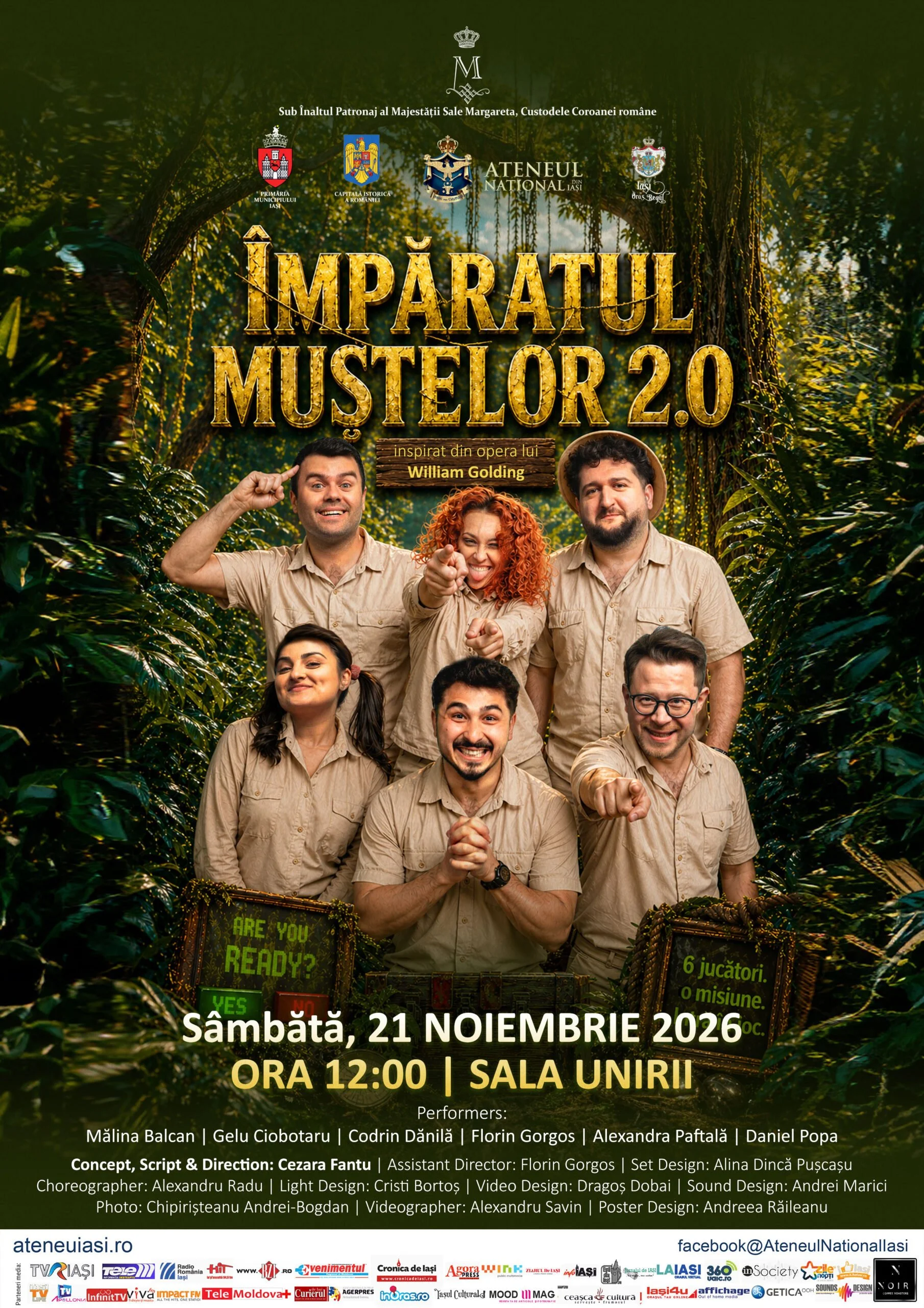 „Împăratul muștelor 2.0”, o nouă reprezentație la Sala Unirii, în 21 noiembrie