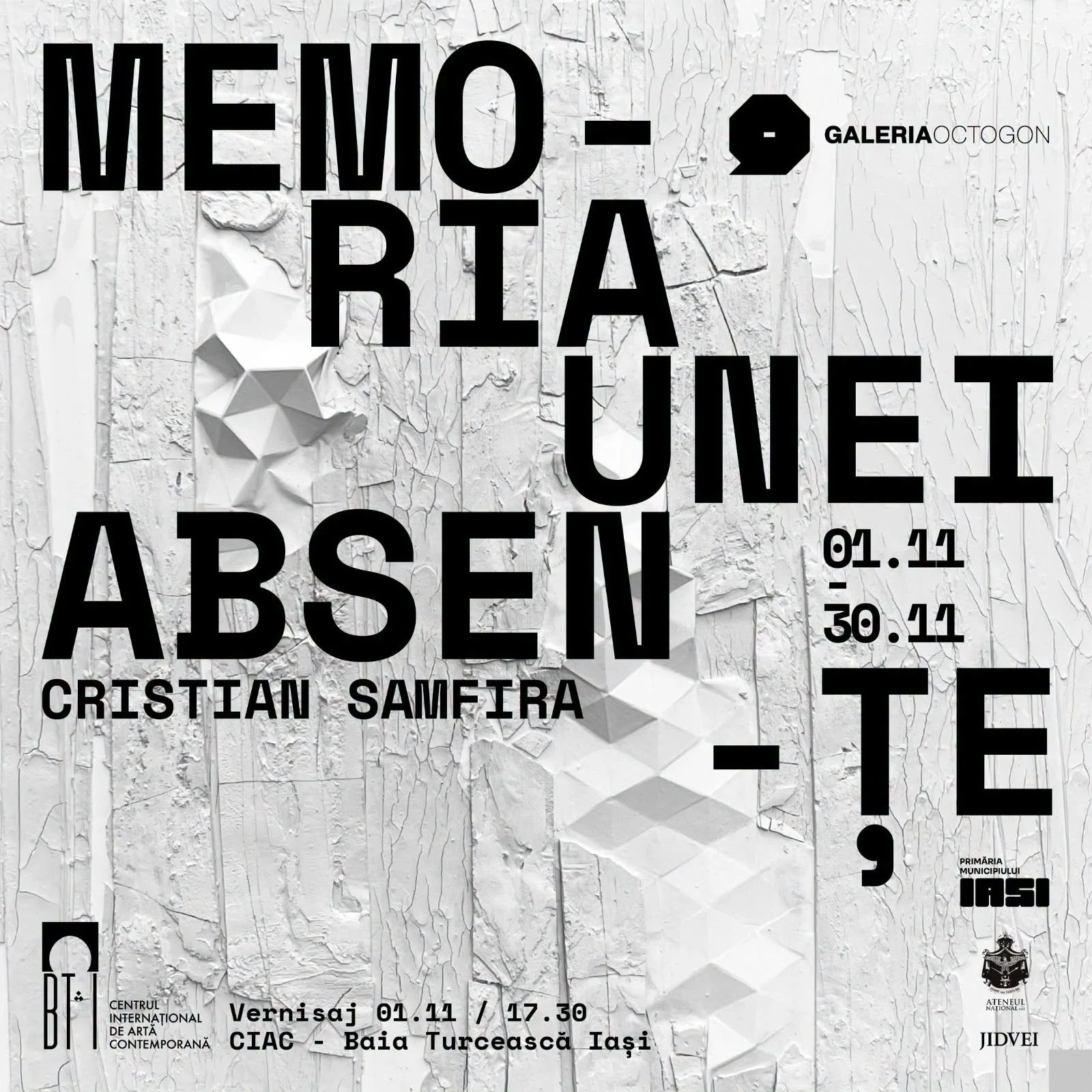 „Memoria unei absențe”, expoziție de Cristian Samfira, 1 noiembrie-1 decembrie