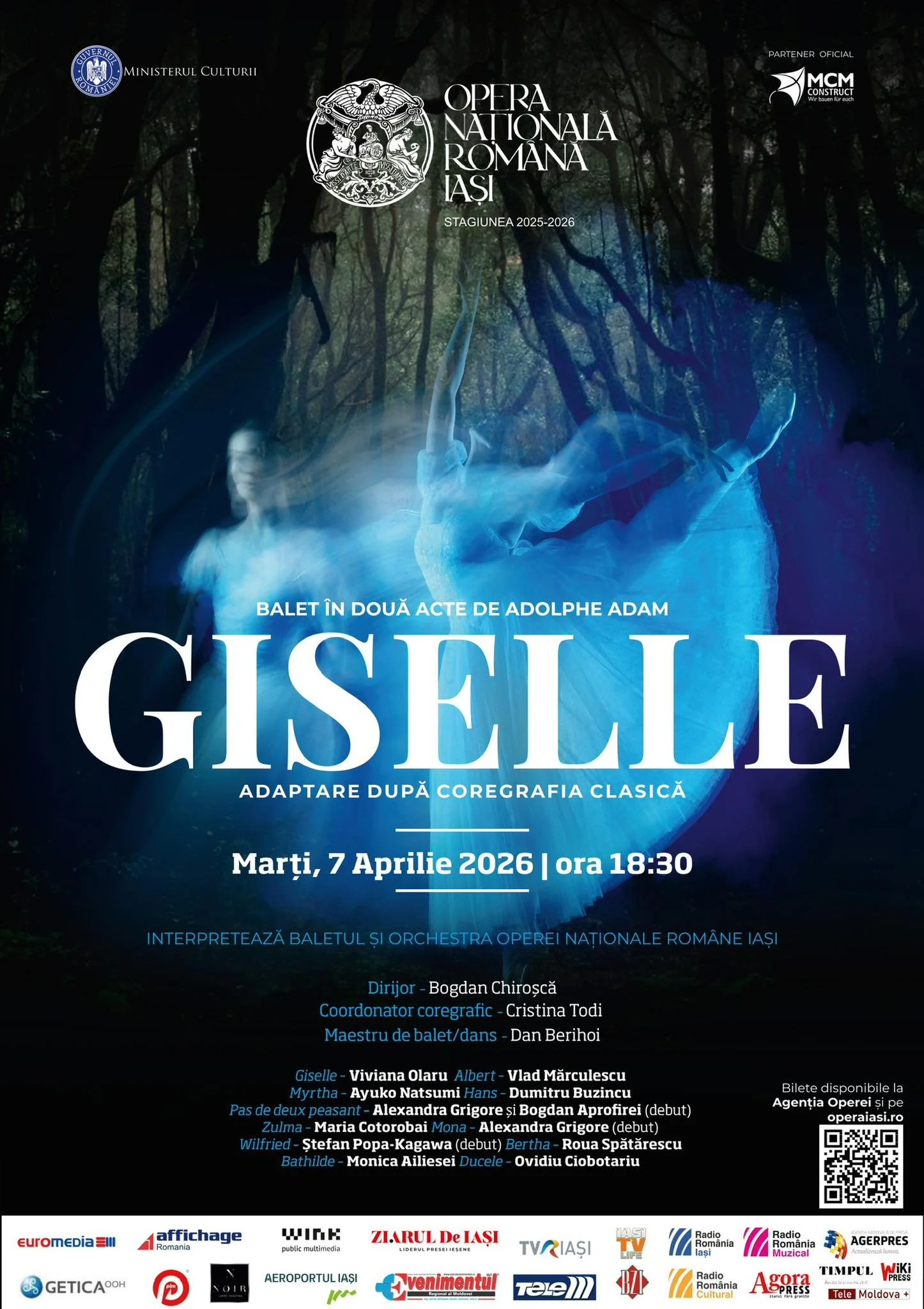 Repetiție la ONRI pentru baletul „Giselle” de Adolphe Adam