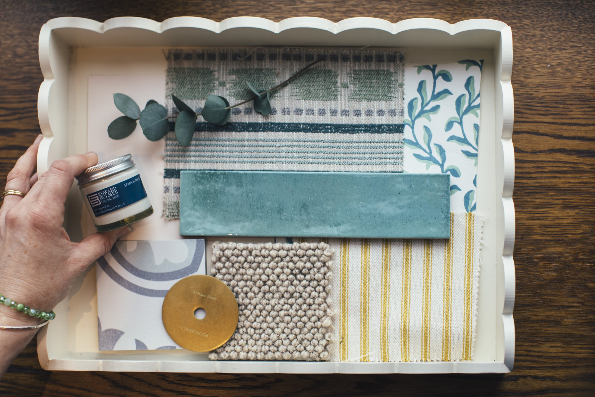 interior design flat lay