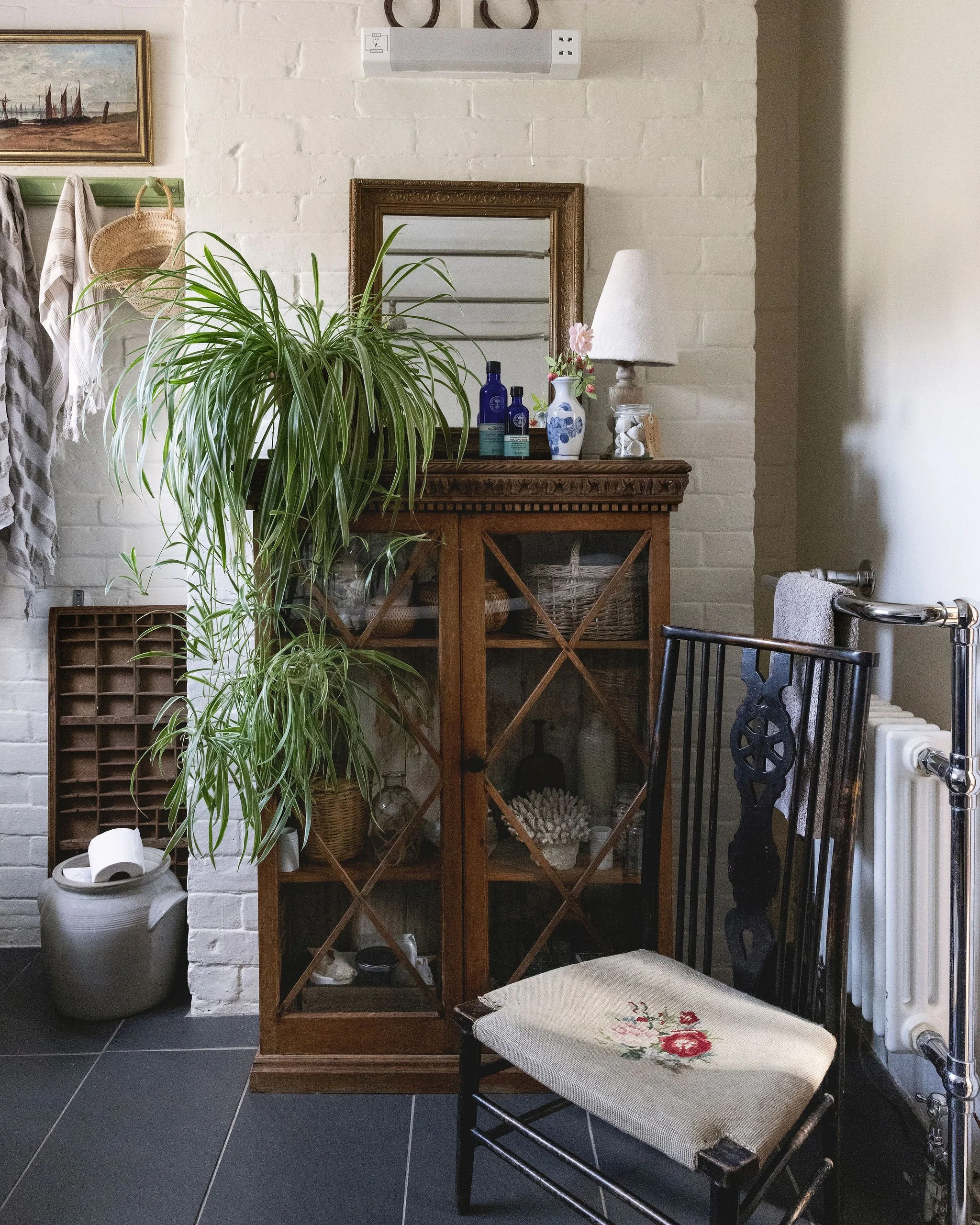 Cottage bathroom antiques