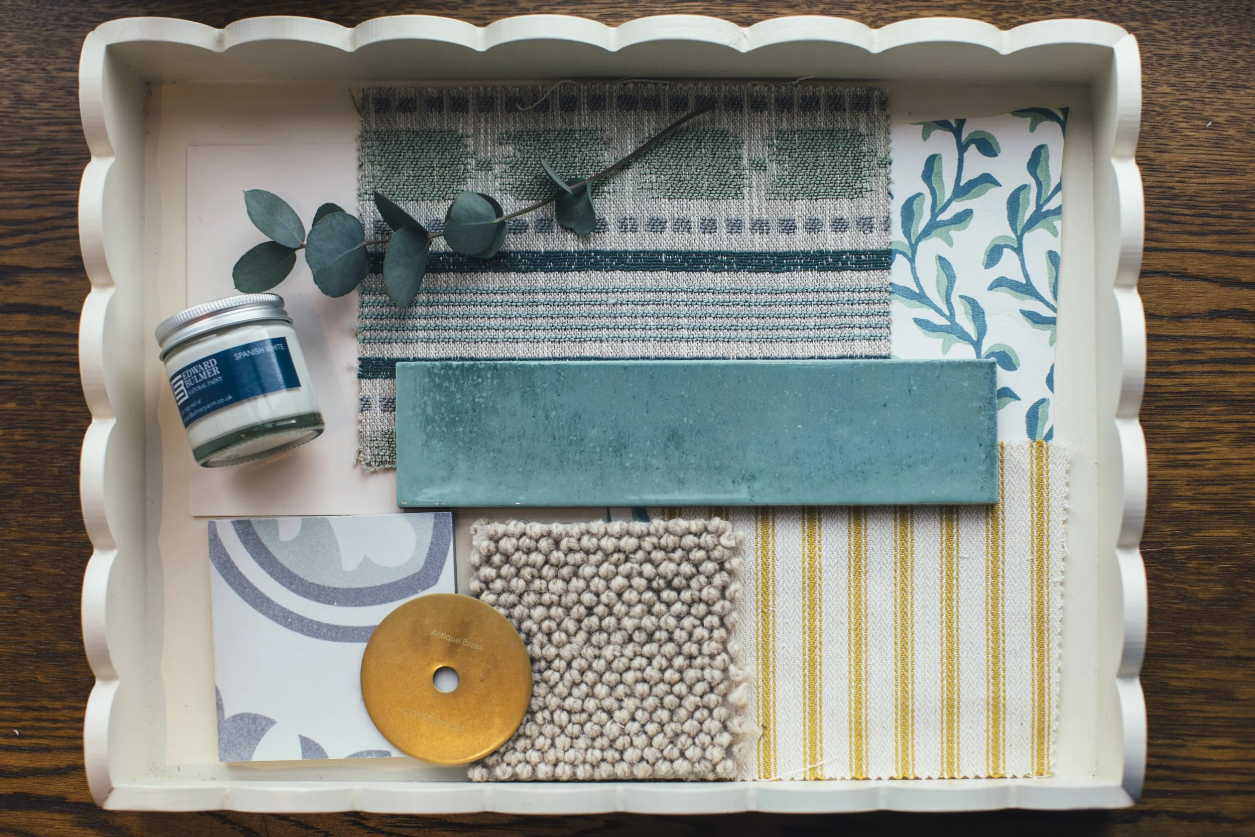 Soft Teal Flatlay moodboard