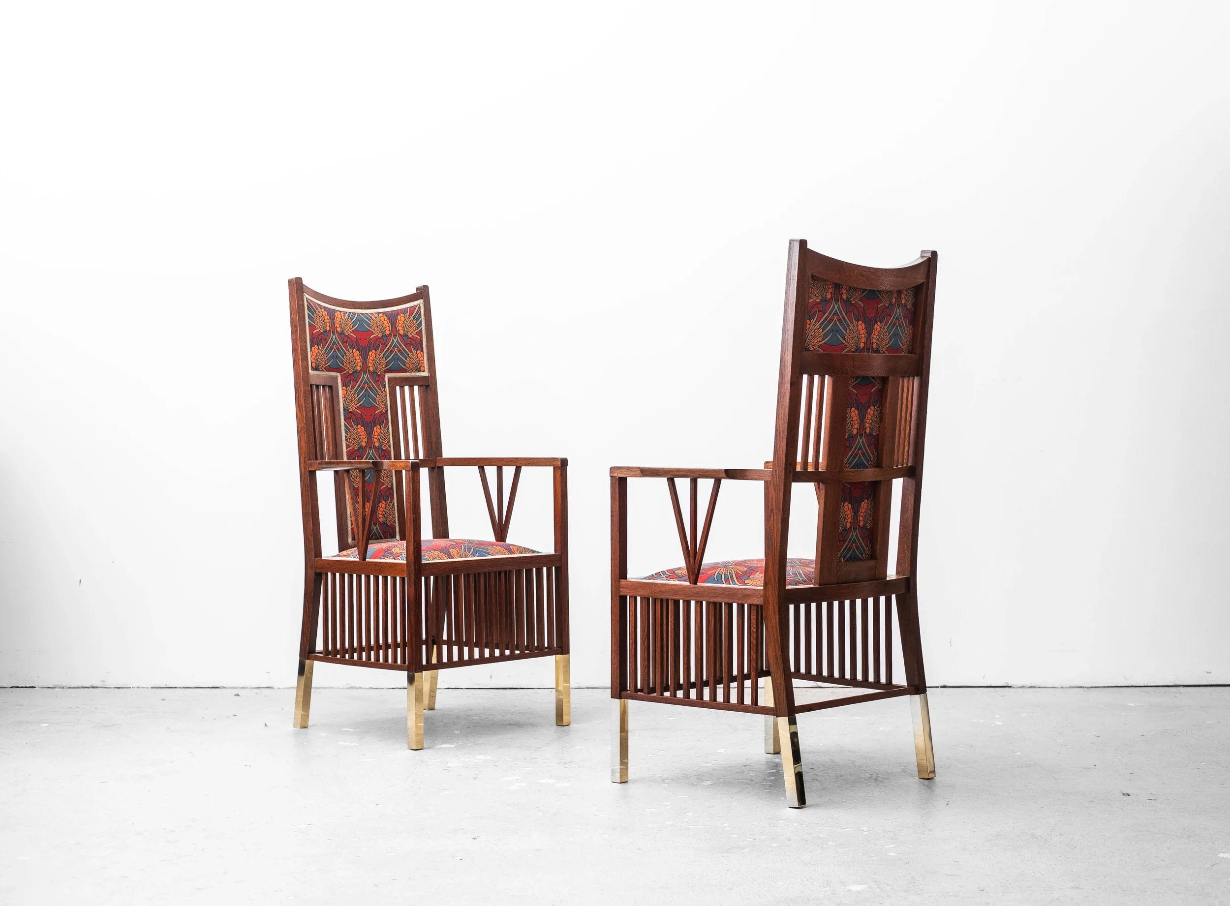 Pair of armchairs by J. M. Olbrich (2nd Secession Exhibition, Vienna, 1898)