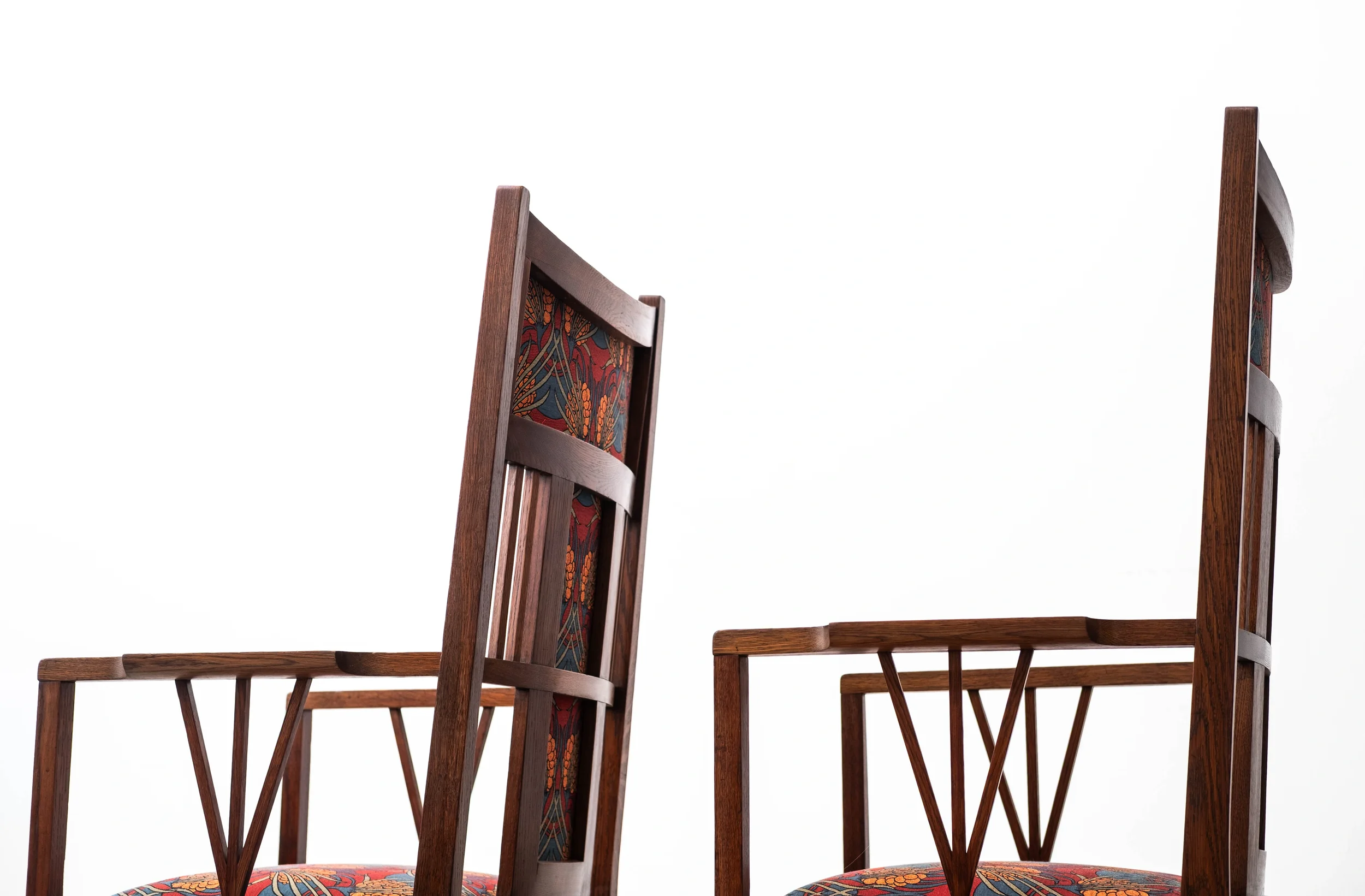 Detail: Pair of armchairs by J. M. Olbrich (2nd Secession Exhibition, Vienna, 1898)