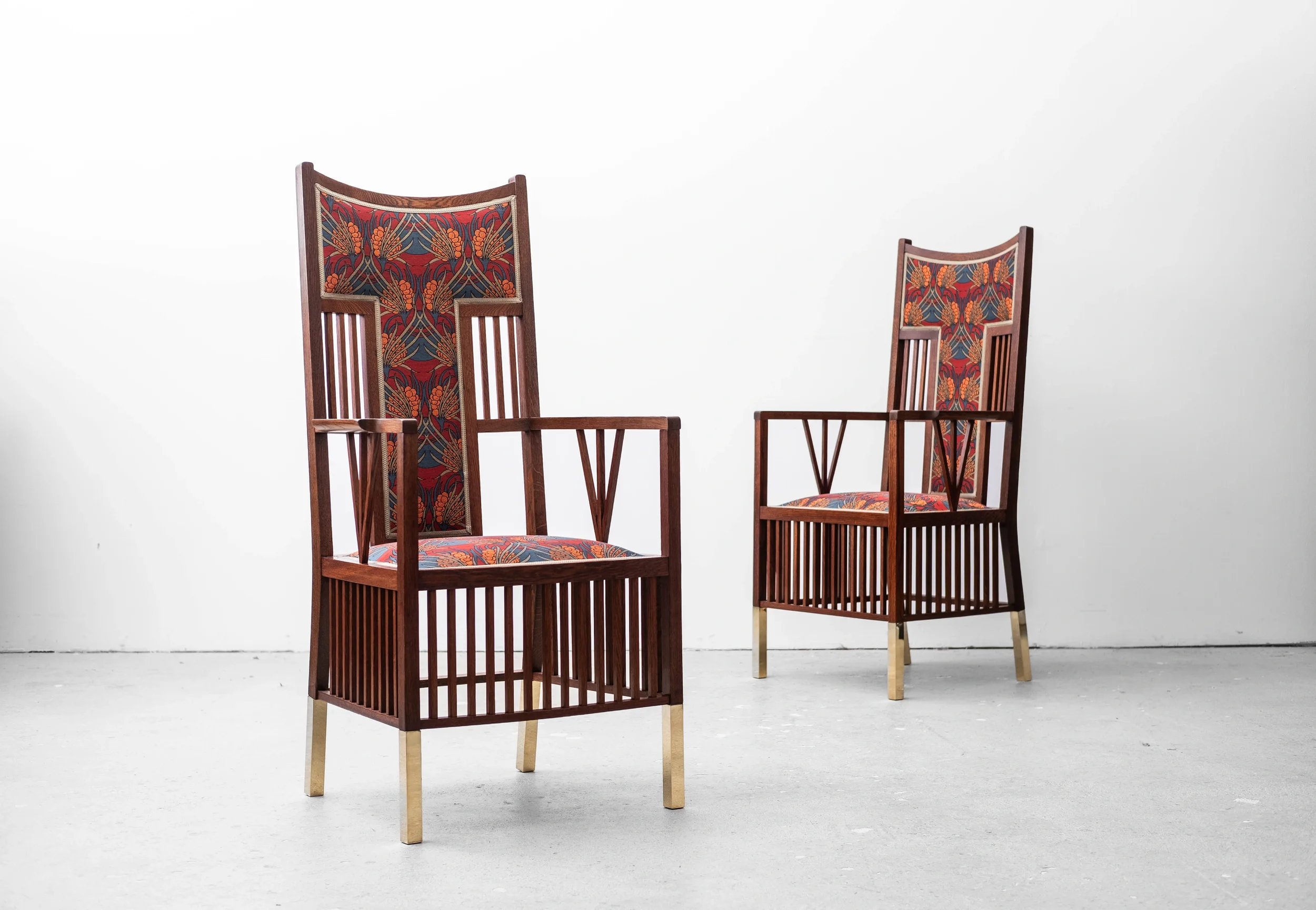 Pair of armchairs by J. M. Olbrich (2nd Secession Exhibition, Vienna, 1898)