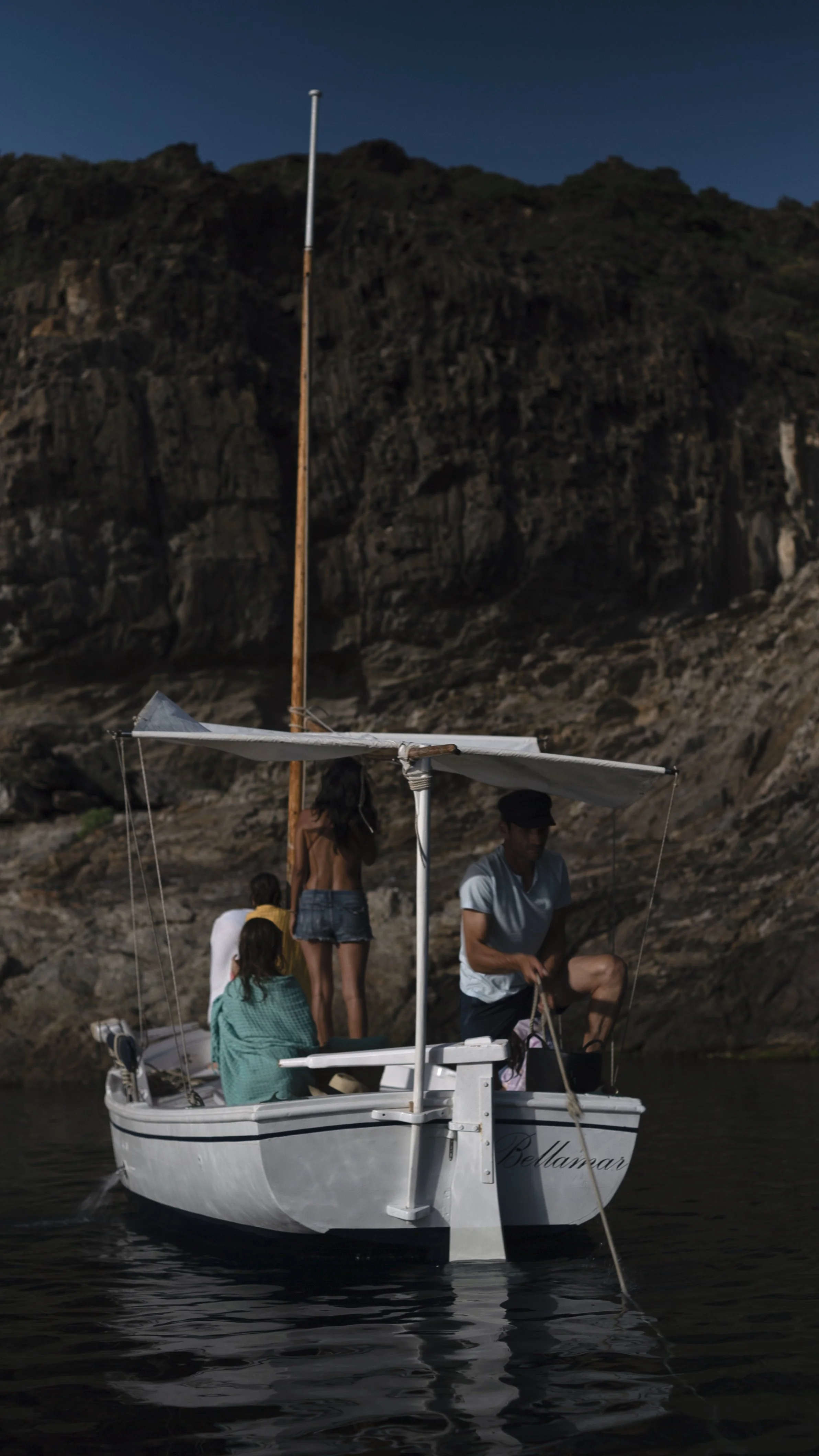 Private sunset boat tour in Cadaques aboard the historic wooden boat Bellamar.
