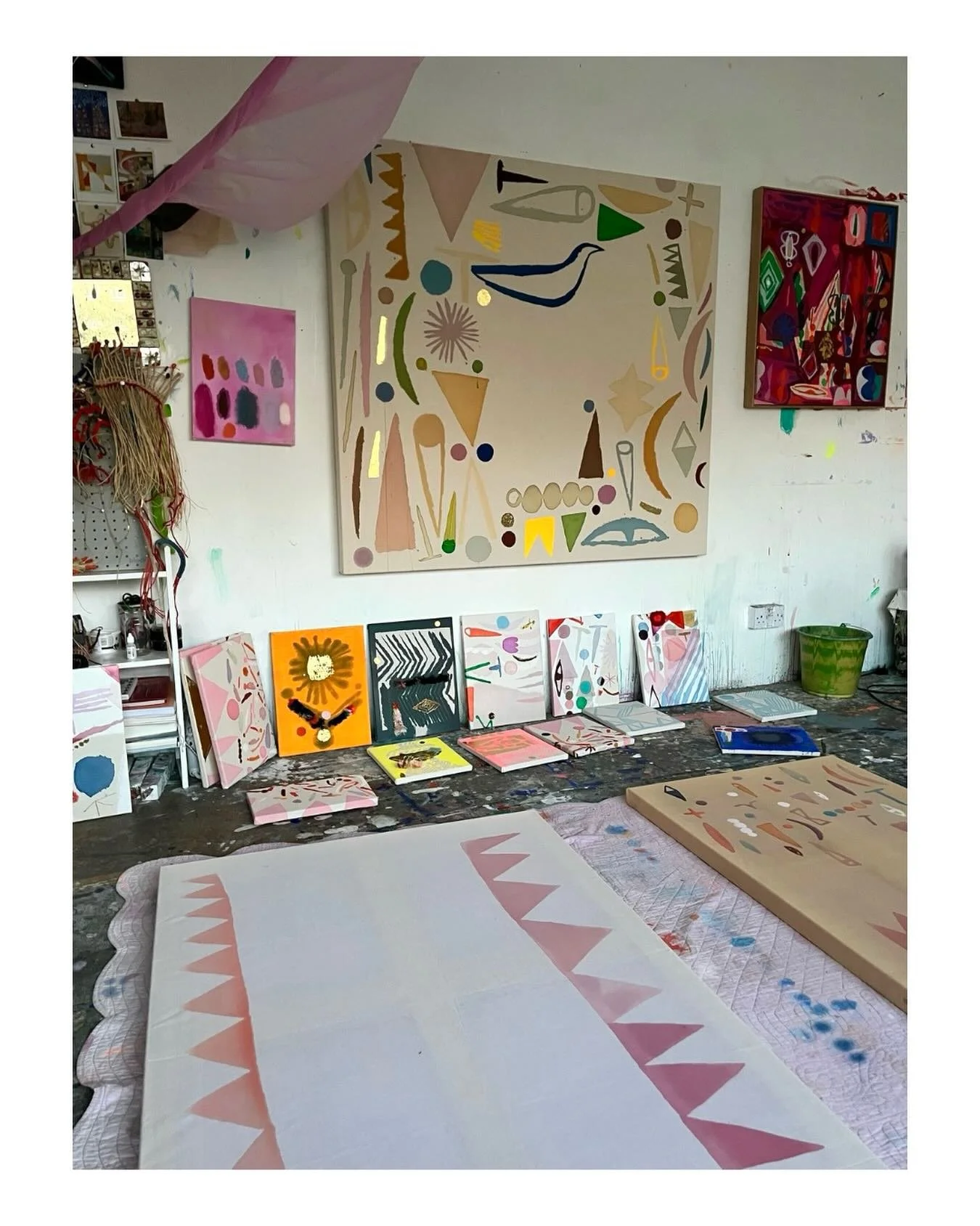 Evening Light
Studio View
Working on big and small canvases.