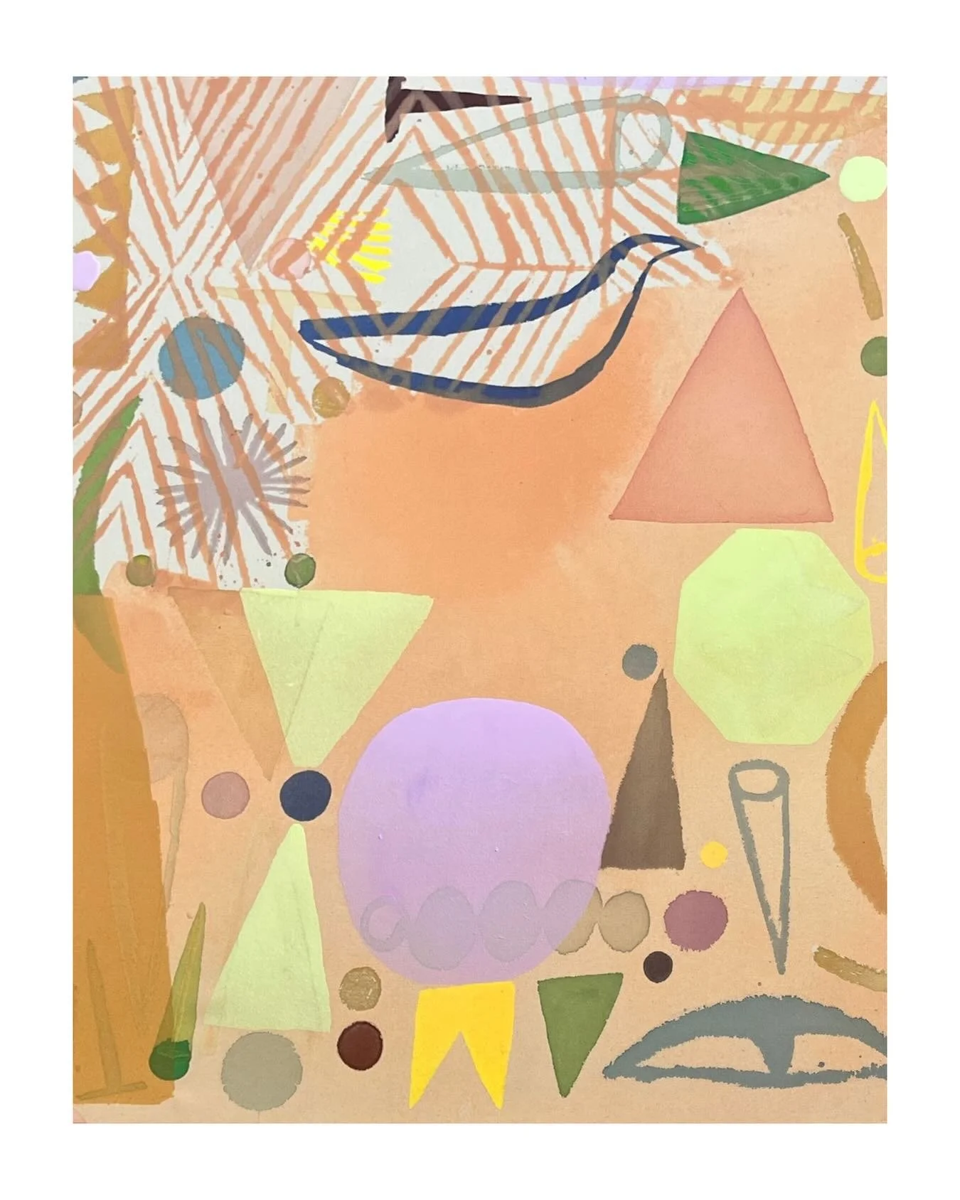 Enjoying the sunshine summer sherbet palette in this one. It&rsquo;s nice to bring my bird motif back. It&rsquo;s an important one for me, signifying the spirit, the intangible self, a subject that&rsquo;s at the core of much of my recent work. Can&r