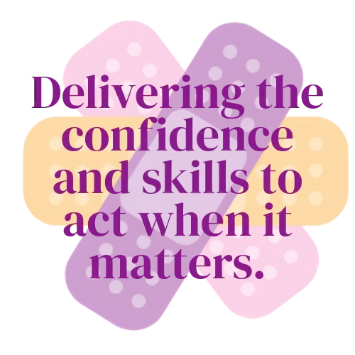 Colorful band-aids with a quote about confidence and skills.