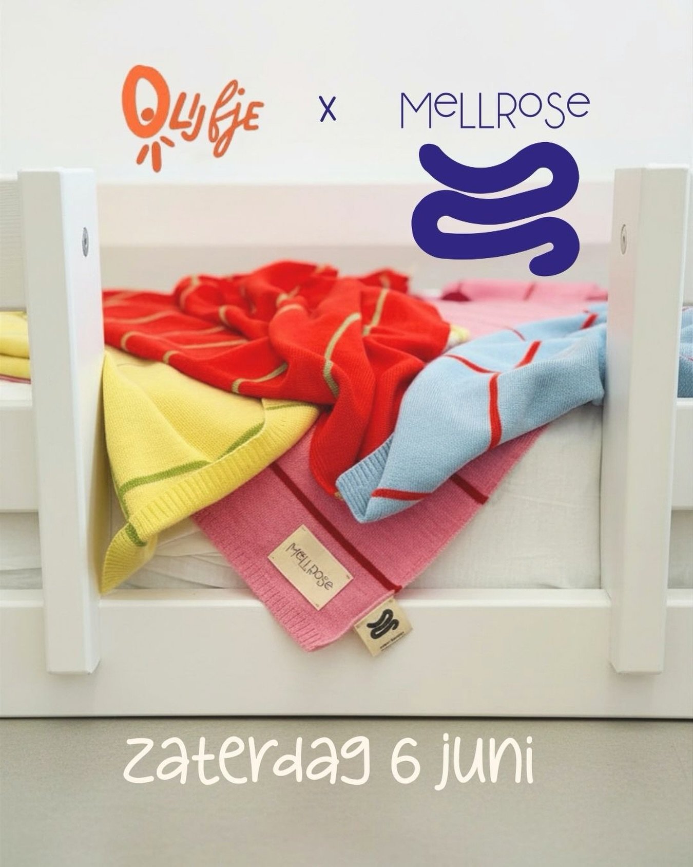 You&rsquo;re invited: op zaterdag 6 juni bestaat @kinderwinkel.olijfje 30 jaar en wij gaan dat uiteraard mee vieren! 

Mellrose zal aanwezig zijn met een super leuk standje en er zullen speciale acties zijn 👀 

Check zeker @kinderwinkel.olijfje want