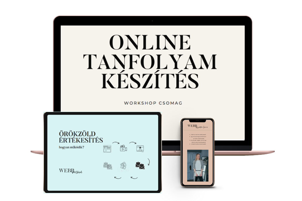 Online tanfolyam készítés - workshop csomag