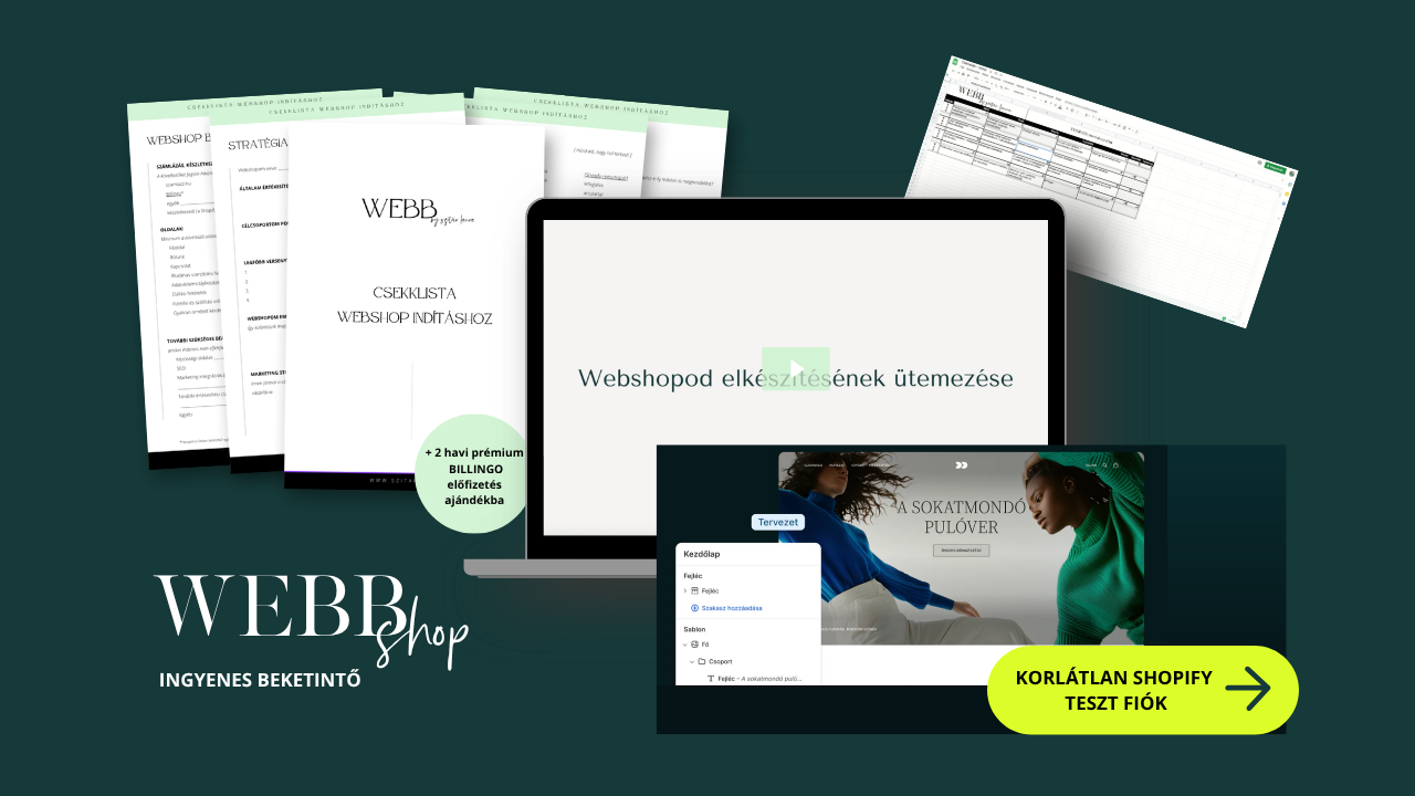 WEBBshop Shopify tanfolyam - ingyenes betekintő