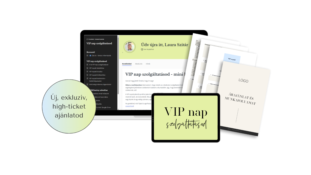 VIP nap szolgáltatás kurzus