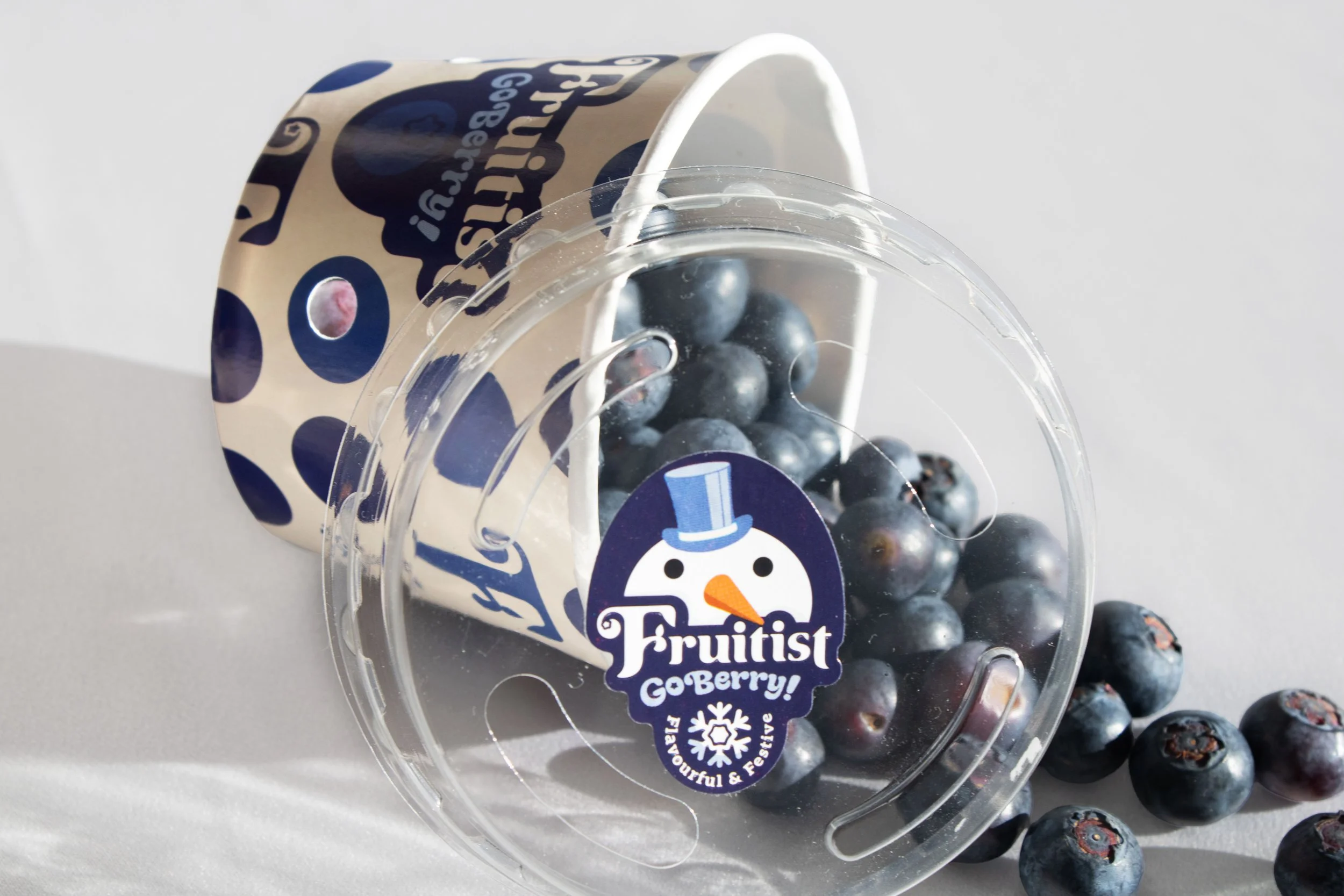 Diseño etiqueta nieve identidad Fruitist