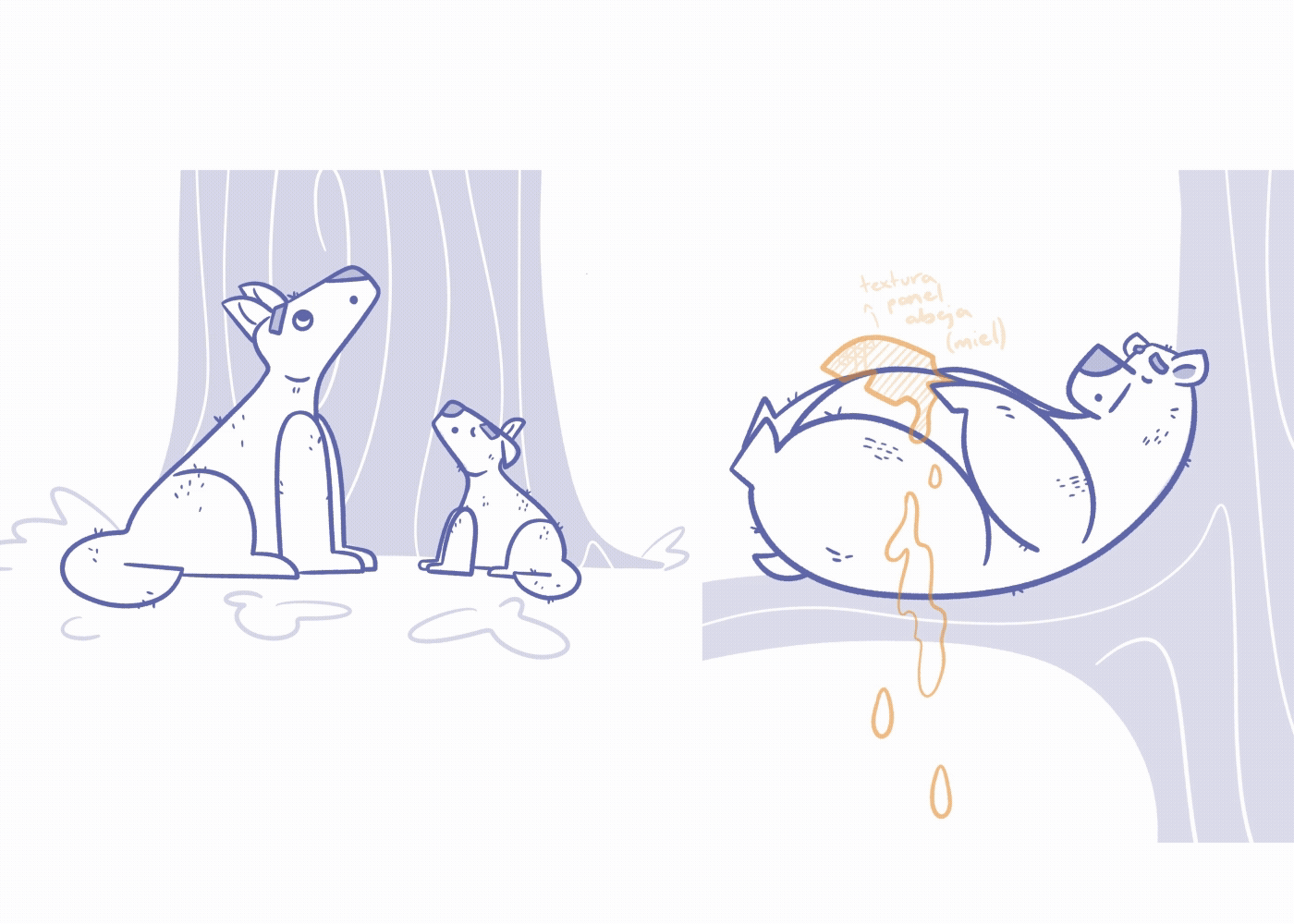 Bocetos desarrollo personajes