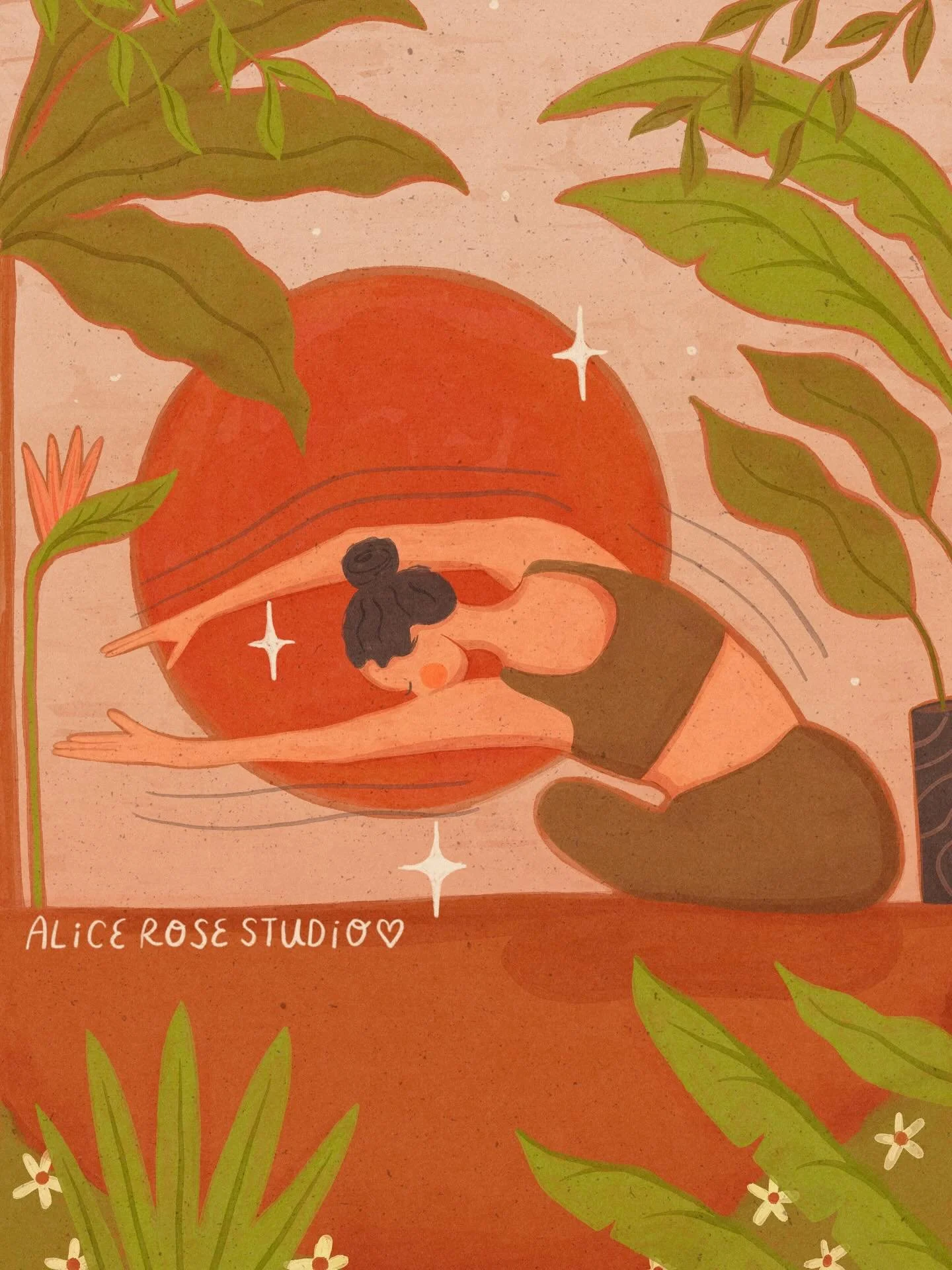 NEW WORK ⭐️

I was commissioned by a local boutique pilates studio to create a series of illustrated prints to hang inside their studio 🤸🏻&zwj;♀️🧘🏻&zwj;♀️✨🌞

I wanted members to feel strong and empowered yet calm the moment they walked in, so I 