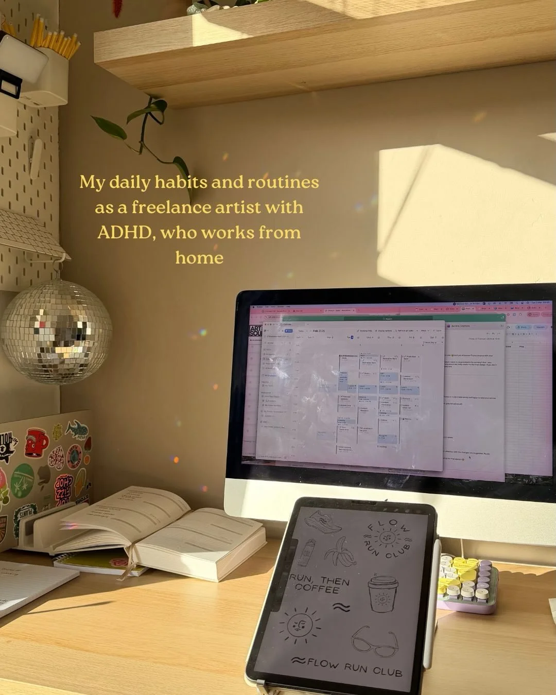 My daily habits &amp; routines as a freelance artist (with diagnosed ADHD) who works from home.

I&rsquo;m a renowned &ldquo;dilly-dallier&rdquo; 😂&nbsp;and when I don&rsquo;t have a set time to be in an office, procrastination can creep in very eas