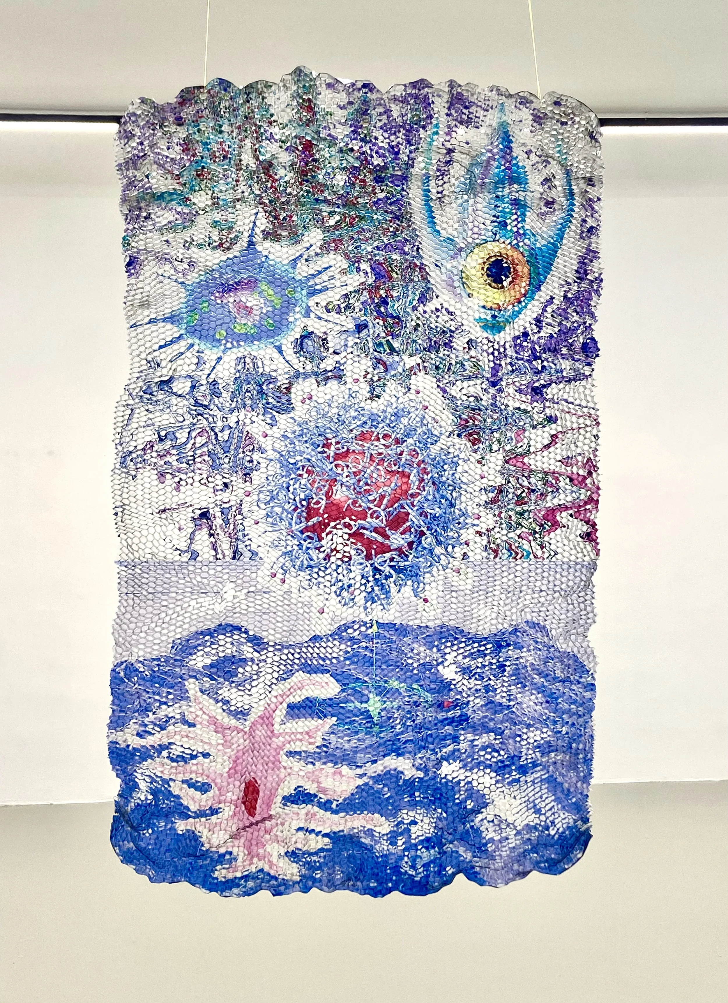 Collapses Mesh Generator
Epoxy resin, honeycomb aluminum,
ink, glass fiber
230 x 140 x 4 cm
