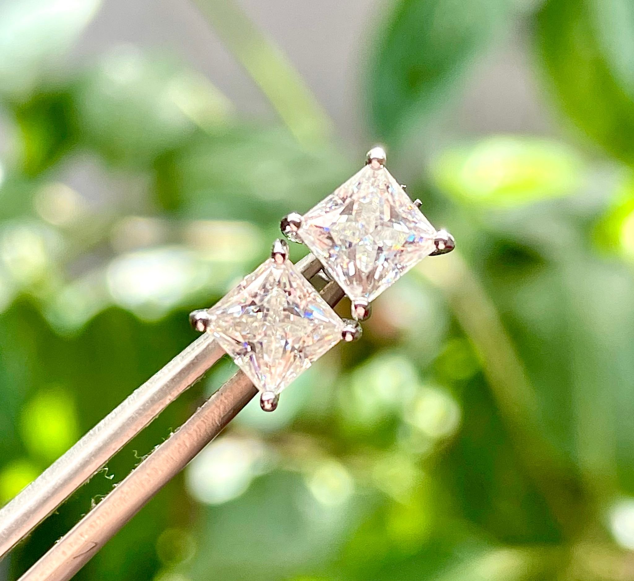 Princess Cut Earrings