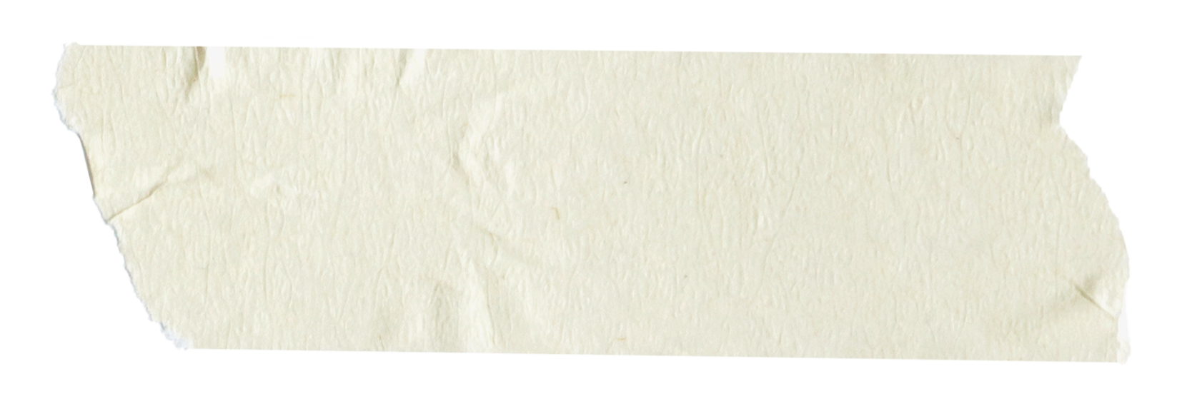 Partie supérieure d'une feuille de papier crème avec des déchirures aux extrémités et une texture légèrement rugueuse.
