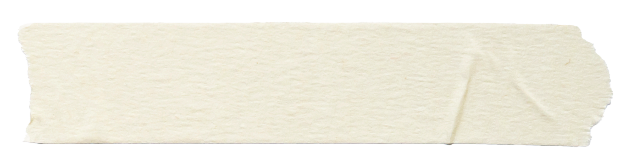 Une bande de papier beige avec des bords déchirés, vue en gros plan.
