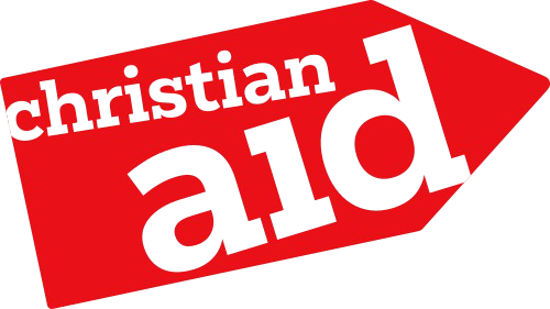 A red rectangular button with black text saying 'Christian' and 'UP' with an arrow pointing to the right.