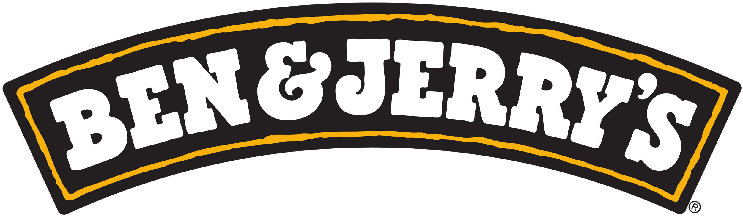 Bengery's logo in a curved shape with white block letters and a black background, outlined in orange.