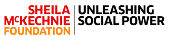 Text-based image with Red, yellow, and black text reading 'Sheila McKechnie Foundation' and 'Unleashing Social Power'.