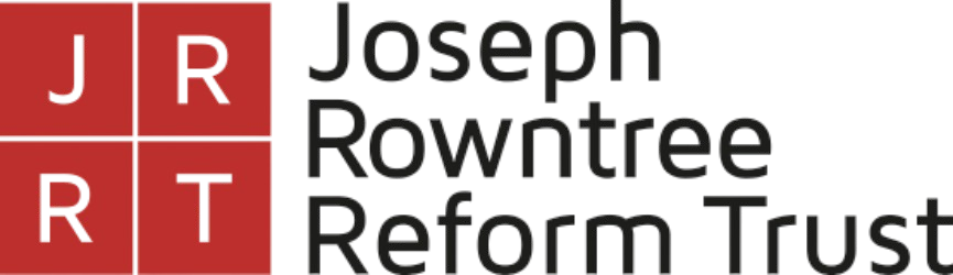 Logo for Joseph Rountree Reform Fund, with a red square containing the initials J R T, and black text to the right of the square.