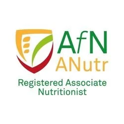 Registered Associate Nutritionist logo to show Jessica Digby as officially registered with the Association for Nutritionists.