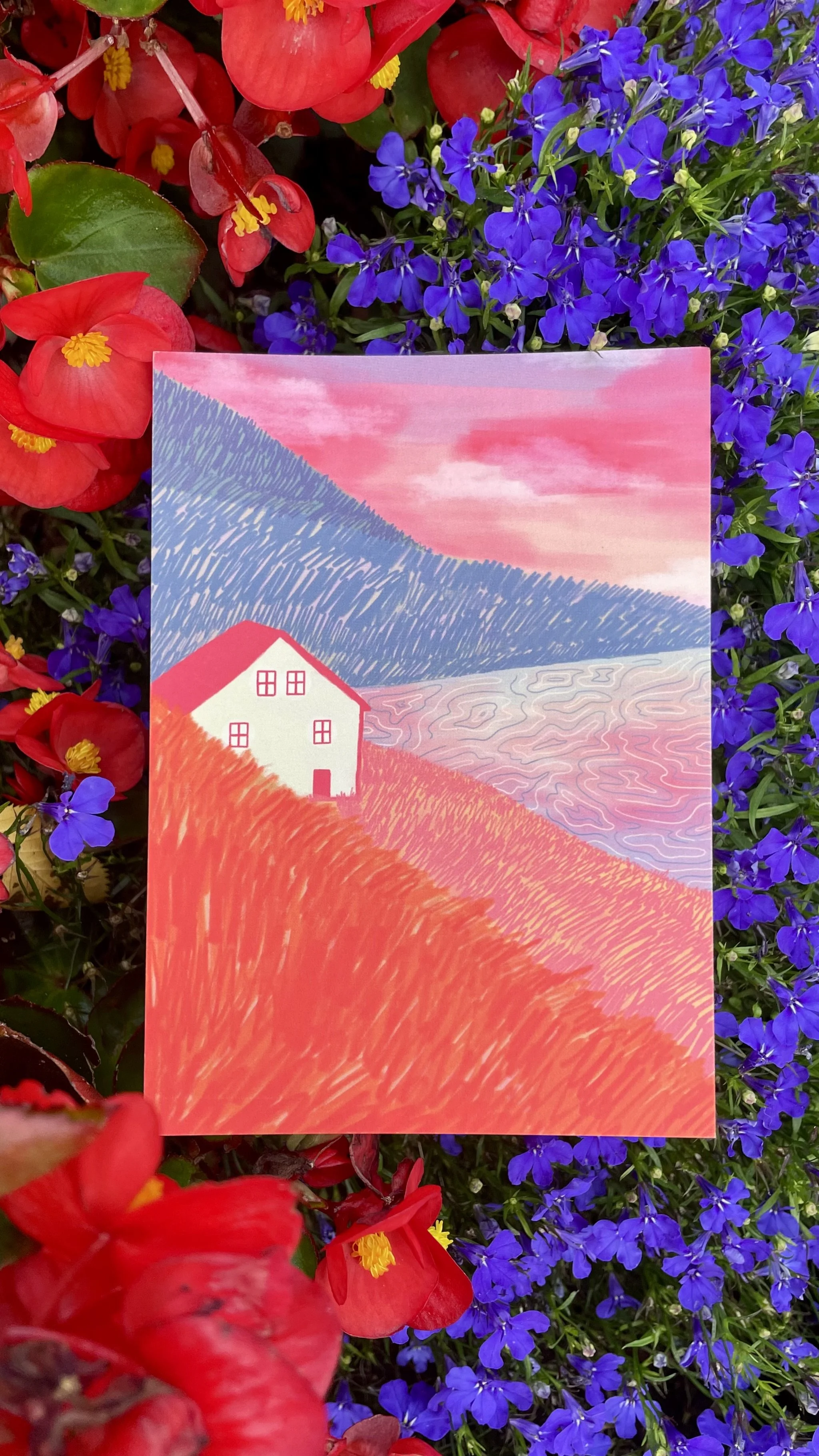 Pink landscape (A4, Poster)